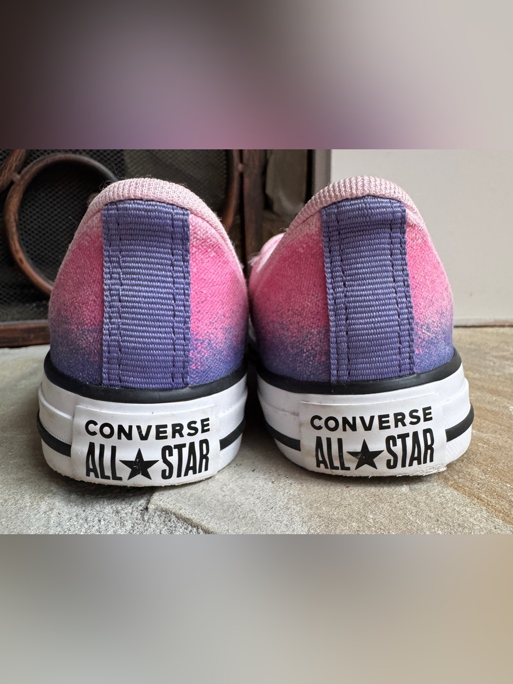 Converse All Star Girls Shoes - Pink and Purple - Elastic Laces - 11C - Picture 5 of 7
